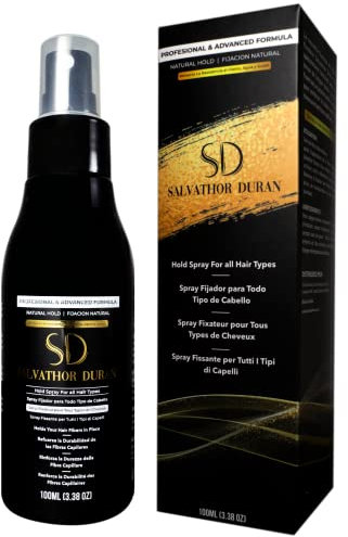Fixateur de fibres capillaires Salvathor Duran 100 ml - Spray capillaire - Spray de fibres capillaires - Fixateur capillaire - Spray capillaire sans aérosol - Fixateur capillaire