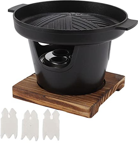 Minibarbacoa portátil, sin humo, parrilla de mesa japonesa, pequeña olla coreana familiar con superficies de cocción antiadherentes para exteriores, camping, barbacoa