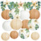 YBwanli lanterne di carta,Decorazioni di compleanno beige pastell, festoni addobbi compleanno,Stile Boho，Decorazioni di nozze vintage,Elegante stile di pittura a olio, set di 13
