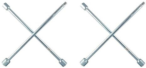 Generico 2 Chiavi a Croce per Dadi Ruota Camion 24/27/30 mm. Quadro maschio 3/4” per Gomme bulloni ruote autocarri - 99173