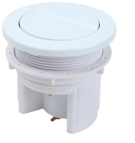 Pulsador, tipo de aire, botón de descarga neumática, piezas de descarga de inodoro, botón de descarga para cisterna de inodoro oculta (blanco)
