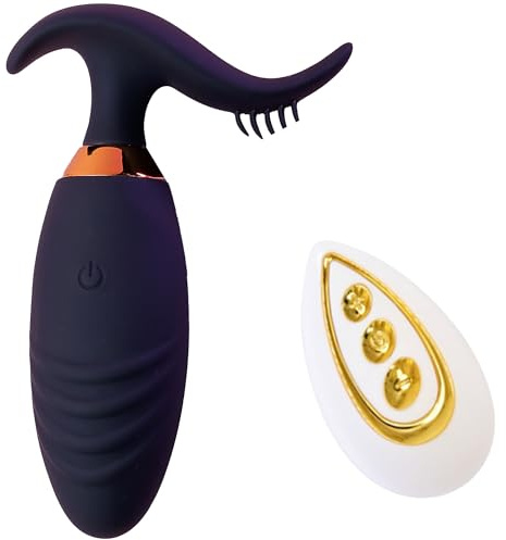 Huevo Vibrador con Mando a Distancia para Mujer – 10 Modos Potentes y Silencioso <45 dB – Silicona + ABS Recargable USB – Juguete para Parejas y Uso Discreto M124