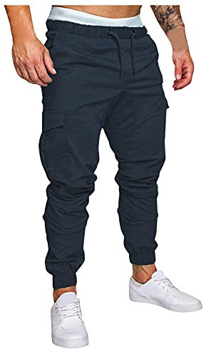 Arbeitshose Herren Stretch GroßE GrößEn Lässigem Baggy Hose Bequem Basic Atmungsaktives Sport Outdoor Hose Cargohose Baumwolle Outdoorhose Lange Baggy Hose Casual Freizeithose Pants