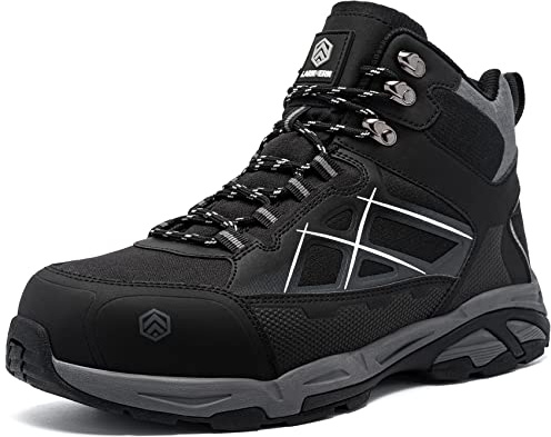 LARNMERN Chaussures de Sécurité Hommes SRC Antistatique Noir 48EU