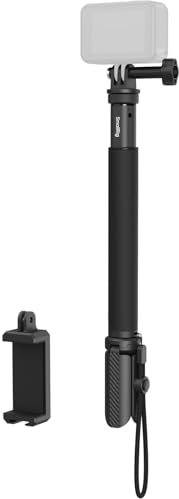 SMALLRIG Selfie Stick for Action Cameras, Extendable 7.8-37.4 inches, with Tripod and Phone Mount Model 5403