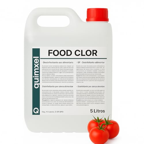 Prieto Larrey - Pack 4 Desinfectante de frutas y verduras - Elimina eficazmente las bacterias - 5L - Apto para uso en industria alimentaria - Coadyuvante - Cumple con Normativa EN 901 (4uds)