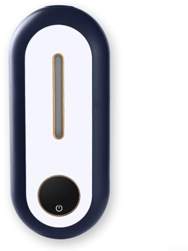 Distributeur de savon, distributeur automatique de mousse à fixation murale, 450 ml, avec capteur sans contact, désinfectant pour les mains avec batterie rechargeable (bleu)