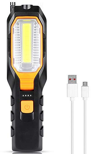 LED Arbeitsleuchte, Haofy Taschenlampe Werkstattlampe, Magnetischen COB Inspektionsleuchten mit 4 Lichtmodi, Wiederaufladbare Campinglampe mit 80/280, für Auto Reparatur Garage