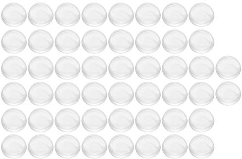 Lot de 50 Patins de Protection et Anti-Bruit en Caoutchouc Transparent pour Portes de Placard pour Cuisine Salle de Bain Bureau, 8 x 4 mm