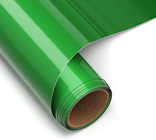 AYSOW Vinile Termoadesivo per Tessuti Verde, 30,5 cm x 183 cm Rotolo di Vinile a Trasferimento Termico, Colorato Carta Trasferimento di Calore per Magliette fai-da-te Abbigliamento (Verde)
