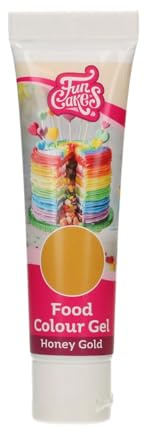 FunCakes Food Colour Gel Miel Or Colorant Alimentaire Gel Concentré pour le Fondant, la Pâte d'Amande, la Crème. Dosage Simple et Facile. Créer des Couleurs Vives. Halal. 30 g