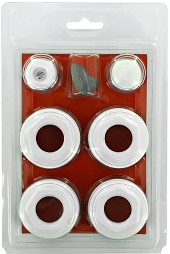 Kit Di Tappi per Radiatore 1 - Include 2 Riduzioni Filetto Destro, 2 Riduzioni Filetto Sinistro, 1 Tappo Pieno, 1 Sfiatatoio Manuale E 1 Chiave - Accessorio Completo per Installazione