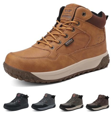 ARRIGO BELLO Bottes de Neige pour Homme Chaussures D'hiver Chaudes et Antidérapantes Bottine de Randonnée 41-46 (Jaune 41)