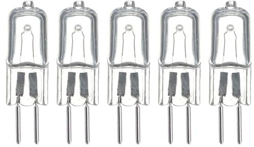 UGEFKMQ 5PC Lampadine alogene G5.3 220V 35W Lampadina alogena G5.3 20W 230V 50W 75W 100W Lampada a capsula trasparente GU5.3 base a doppio ago Bianco caldo 200W