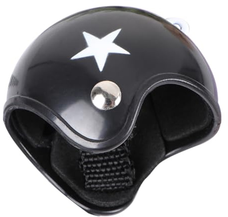 VICASKY Casque pour Hamster en Fer Solide Chapeau Noir Étoiles Blanches Accessoire Photo et Déguisement pour Petits Animaux Fournitures Ludiques pour Rongeurs et Animaux de Compagnie