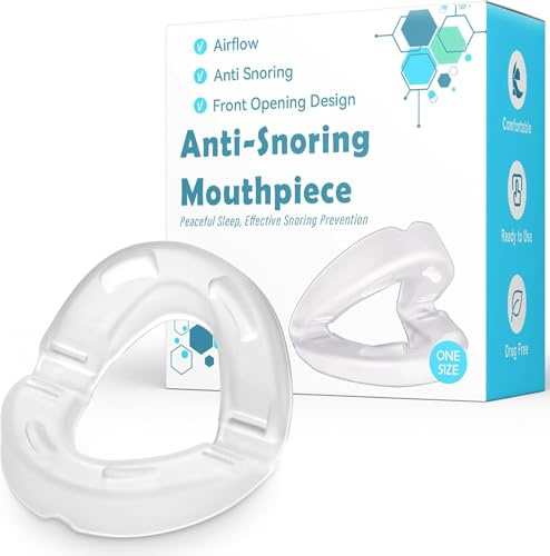 AIOUTGOGO Gouttiere Anti Ronflement - Sofort Einsatzbereit | Anti Ronflement Efficace Puissant | Ouverture frontale à 180° | Adapté Aux Hommes et Aux Femmes Réduire le ronflement - Blanc translucide