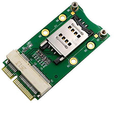 LeHang Mini Adaptador PCI-E con Ranura para Tarjeta SIM para 3G / 4G, WWAN LTE, Tarjeta GPS con Soporte de Tarjeta SIM Clamshell