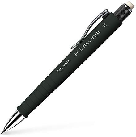 FABER-CASTELL 133353 - Druckbleistift Poly Matic, 0.7 mm, schwarz, 1 Stück