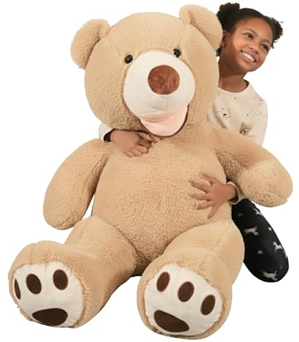 bananair - Orso Peluche Gigante 130cm - Fabbricato in Francia, Certificato CE - Morbido e Soffice, Abbracci Garantiti - Orsacchiotto di Peluche Grande Perfetto per Compleanni e Altre Celebrazioni