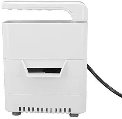 Shanrya Litet akvariefilter, 3-i-1 sköldpaddsbehållarfilter ABS starkt sug låg vattennivå 220 V 15 W för litet akvarium