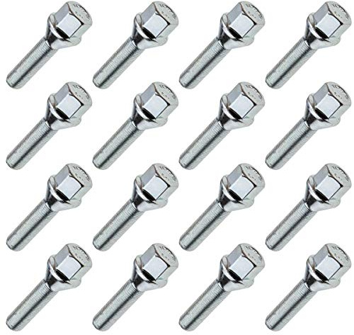 16 tornillos de rueda, M12 x 1,25, 40 mm, SW17, para llantas de aleación, llantas de acero