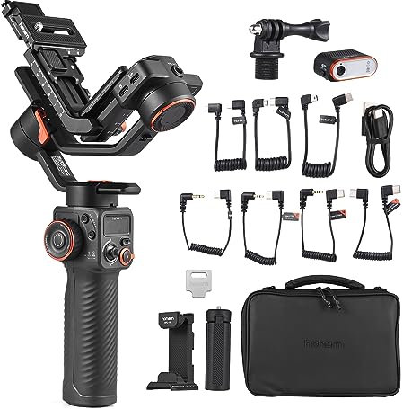 DIERI iSteady MT2 Kit 3-Axis Camera Stabilizer Gimbal Stabilizer for Smartphone 1.2kg/2.64lbs Payload Support BT Connection with AI Vision Sensor & Fill Light Module Compatible with Samart Phone