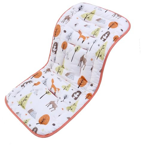 Miracle Baby Riduttore Passeggino Universale Neonato,Copriseduta per Passeggini,Morbido & Reversibile in Puro Cotone Copri Seggiolino Auto,Infant Cuscino Pad (Volpe)