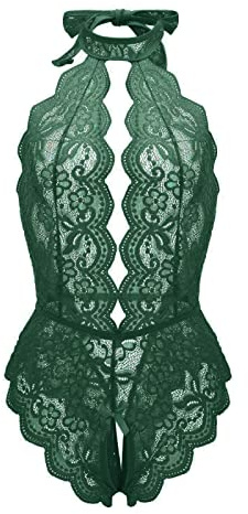 Générique Body Blanc Femme - Vêtements Femme Lingerie Transparente Crop Top Ensemble Lingerie Combinaisons Sexy Robe Sexy Coquine Hot Talons Hauts #