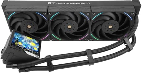 Thermalright Mjolnir Vision 360 ARGB Black CPU Water Cooler,3 PWM Fans Water Cooling System with 2000PRM,for AM4/AM5&Intel LGA1851/1700, Magnetic Detachable LCD Screen with 320 * 240 Resolution