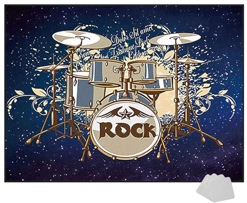 Schalldicht Drum Teppich Matte, Schlagzeugteppich Drum Teppich, Schlagzeug Teppich, rutschfest Elektrisches Schallschutz Akustik Teppich, Professionelles rechteckiges, Trommelmatte 210 x 180 cm