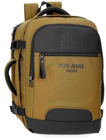 Pepe Jeans Bromley Rucksack für Notebook, 39,6 cm (15,6 Zoll), Gelb, 25 x 40 x 17 cm, Polyester, 17 l, von Joumma Bags, gelb, Talla única, Kabinenrucksack für Laptop