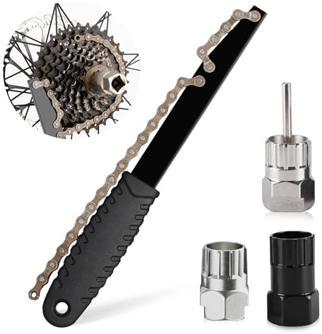 LZYDKH Látigo de cadena para bicicleta con extractor de corona dentada y extractor universal, herramienta de extracción de piñones para bicicleta, cassette y corona de tornillo