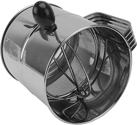 Mipcase 1 pieza Tamizador de Manual Inoxidable con Mango Portátil Filtro de Fina para Repostería para Espolvorear Polvo y Otros Ingredientes