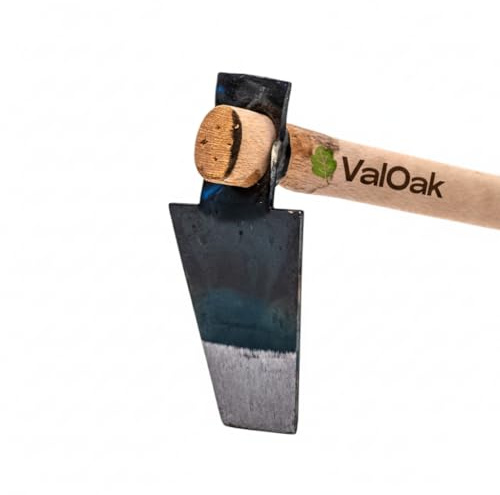 Valoak Mini Zappino Tipo Binetta da Giardinaggio | Manico in Legno di Faggio da 46 cm | Lama in Acciaio da 11 cm | Made in Italy
