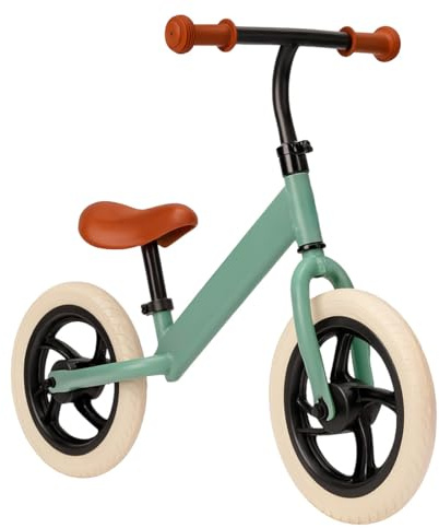 Acomoda Textil – Bicicleta de Equilibrio Infantil sin Pedales con Manillar y Asiento Ajustables para Aprendizaje Temprano, Coordinación y Diversión Segura al Aire Libre y Desarrollo Motor. (Verde)