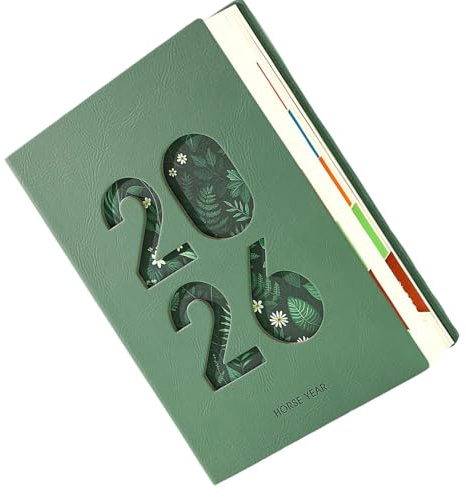 Planificador 2026 – 365 días calendario libro con pestañas para semanas y meses, calendario mensual y planificador diario 2026 | para citas, oficina, clase, estudiar, viajes, estudiantes, profesores