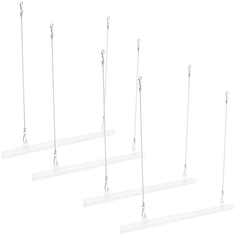 Operitacx Set da 4 Ganci a Tassello per Poster Cornici in Plastica, Supporto per Strisce di Poster da Parete, per Esposizione Pubblicitaria in Ambienti Interni ed Esterni come Uffici
