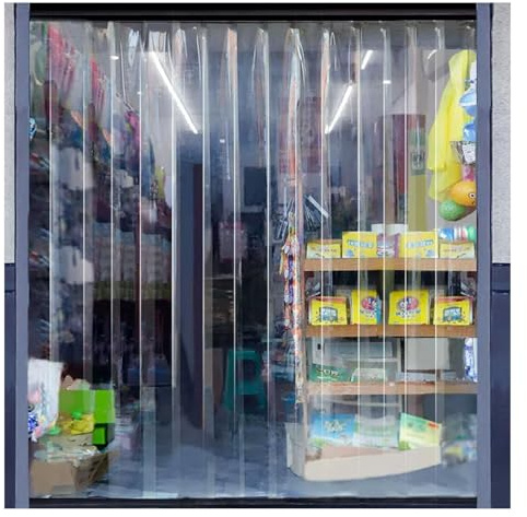C PVC frys dörrlist 2,5 x 2,2 m – vattentät indelad integritet för lager och fabriker, energibesparande lösning för att hålla värmen och minska värmeförlust