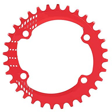 Tbest 96 bcd Chain Rings Plateau de Pédalier, Étroit Large Chainring 96mm BCD 32T 34T 36T 38T vélo Simple chaîne Anneau Garde Compatible M6000 m7000 M8000 VTT(32T-Rouge)