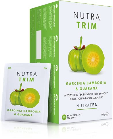 Nutra Tea NUTRATRIM - Slimming Tea | Metabolism Tea - Aids In Weight Loss And Digestion & Controls Sugar Cravings - Garcinia Cambogia & Kelp - 40 Individually Wrapped Bags - Herbal Infusion (2 Pack)