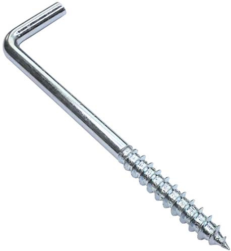 AERZETIX - Set med 20 stycken - L typ skruvkrok för trä - Ø4.2x80mm - galvaniserat stål - DIY - monteringsverktyg/hårdvaruhandel - C47881