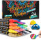 APOGO Steine Bemalen Acrylstifte für Steine Wasserfest 24 Farben Acrylstifte für holz deko, 0.7mm Acrylfarben Stifte Acrylmarker Glasmalstifte für Glas, Papier,Keramik,Weihnachtsdeko