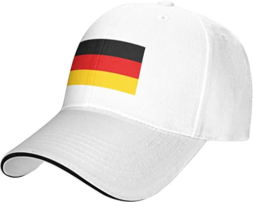 LOUJIN Flagge von Deutschland Baseball Cap Männer und Frauen Outdoor Sport Ente Zunge Hut Verstellbar Casquette, Fotofarbe, One size