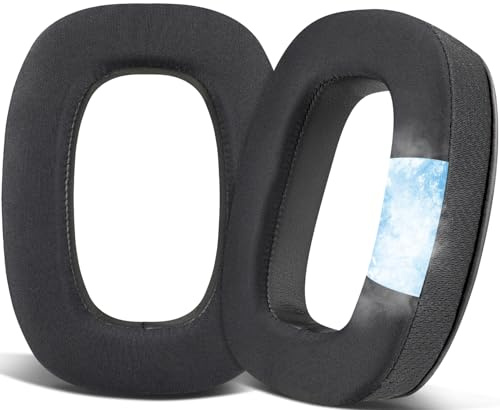 SOULWIT Kühlgel Ersatzpolster Ersatz Ohrpolster für Beyerdynamic DT100/DT102/DT108/DT109/DT150/DT190 Kopfhörer, Ohrpolster mit EIS-Seidenstoff, Geräuschisolierungsschaum