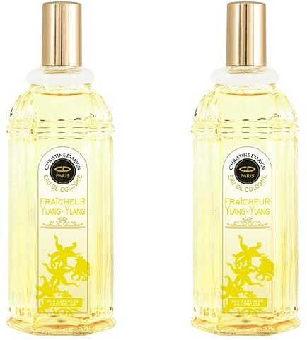 Eau de Cologne - Ylang-Ylang - Christine Darvin - Floral - Poudré - Made in France - 97% d'ingrédients d'origine naturelle - Spray 250ml - Lot de 2