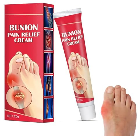 Rakiuty Crema per Alleviare Il Dolore del Piede,Crema per Alleviare Il Dolore Alluce Valgo,Crema Lenitiva per Le Articolazioni,Crema per Il Dolore alle Articolazioni,Bunion Crema Lenitiva,20 g