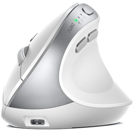Nulea Ergonomic Vertical Wireless Mouse with Silent Click and Rechargeable