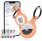 AirTag Holder & Collar for Pets. GPS Tag & App with Smart QR ID for Instant Location, Pet Profile and Contact Info. Dog Tracker or Cat Tracker (Orange)