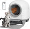 JUMMICO Self Cleaning Cat Litter Tray 90L - APP Controlled,Automatic Litter Box with 9 Safety Sensors,Odorless,Extra Large Enclosed Litter Box for Multiple Cats,Easy to adapt
