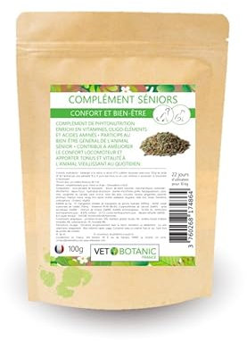 Integratore alimentare senior per cani e gatti, comfort e vitalità, 100 g